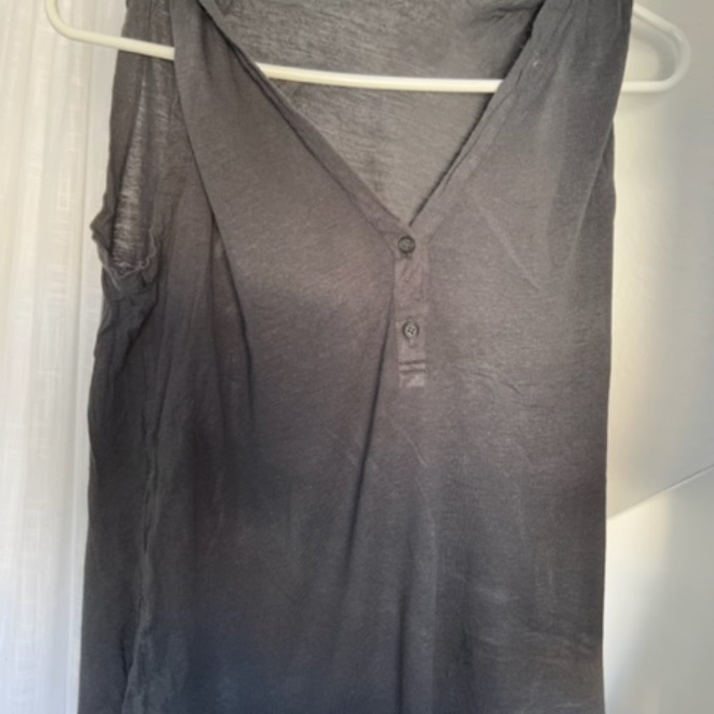 All Saints Gray Button Top